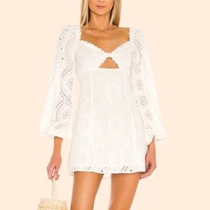 Majorelle Lizzy White Eyelet Mini Dress